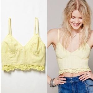 Free People Yellow crop top
